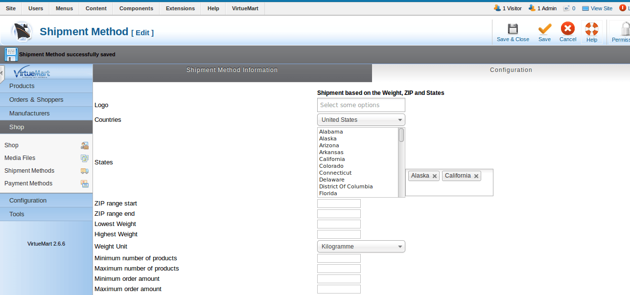 delivery plug-in configuration