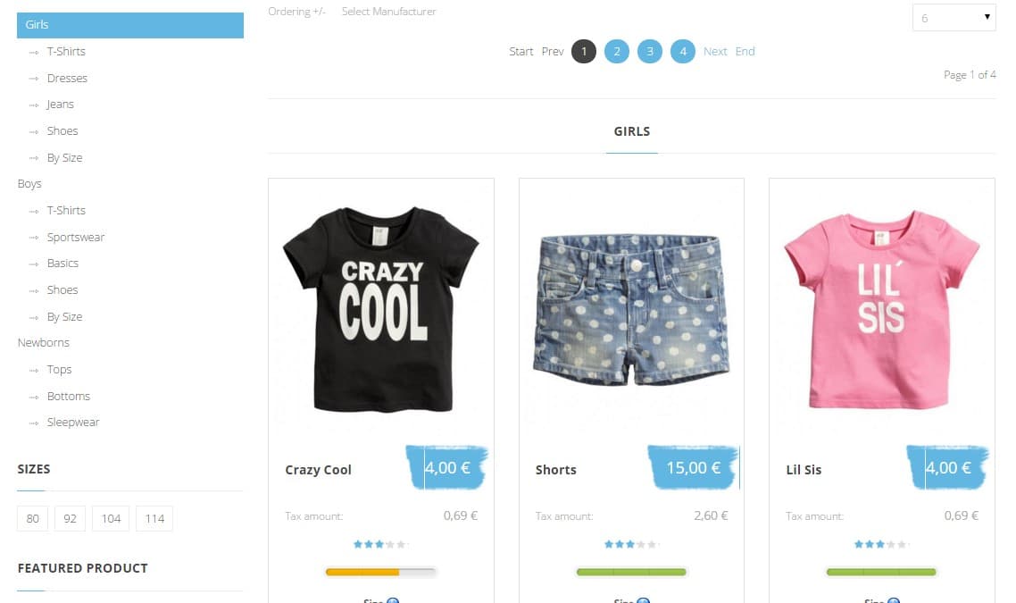 Товары jm Kids Joomla 3